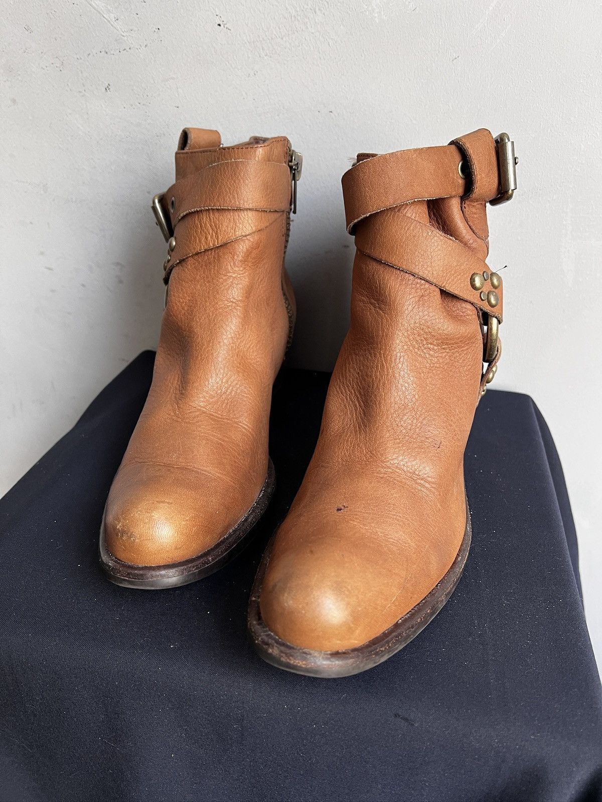 Western Rise Leather Western Boots High Vintage AS98 Style Size US 8 / EU 41 - 5 Thumbnail