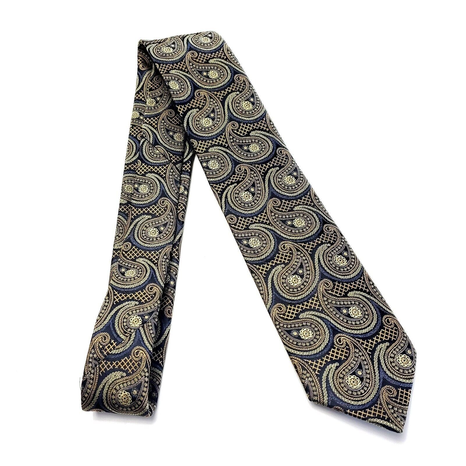 Alexander Julian Alexander Julian Colours Blue Gold Paisley Polyester Short T Size ONE SIZE - 6 Thumbnail