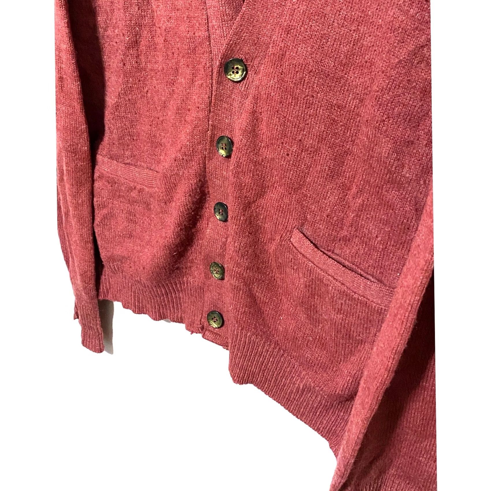Etro VINTAGE Puritan Red Button Cardigan Sweater Mens S/M Preppy Academia Ivy League USA Size US S / EU 44-46 / 1 - 2 Thumbnail
