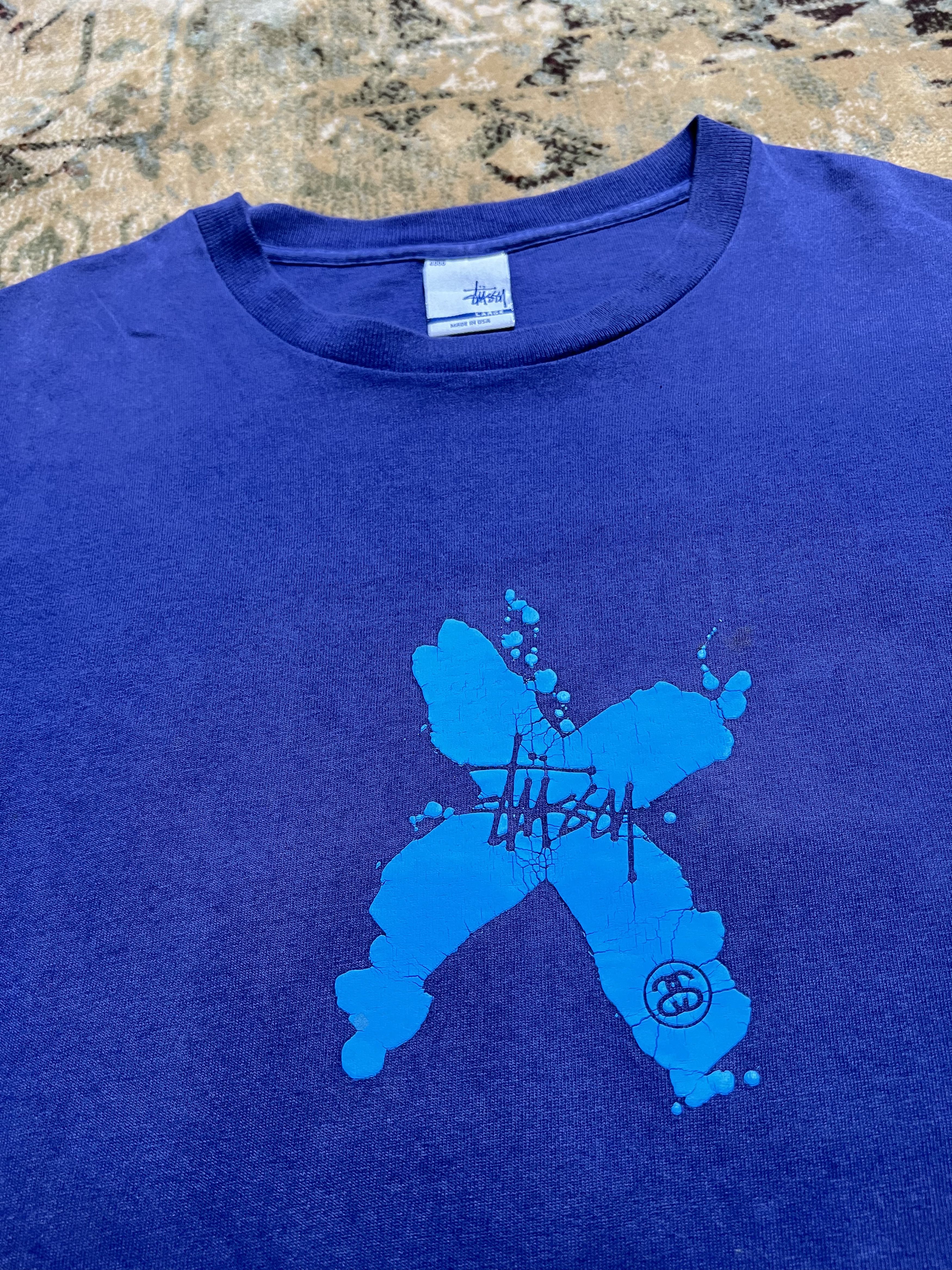 Stussy × Vintage 90s Stussy X Iconic Logo Tshirt Tee y2k style Size US M / EU 48-50 / 2 - 3 Thumbnail