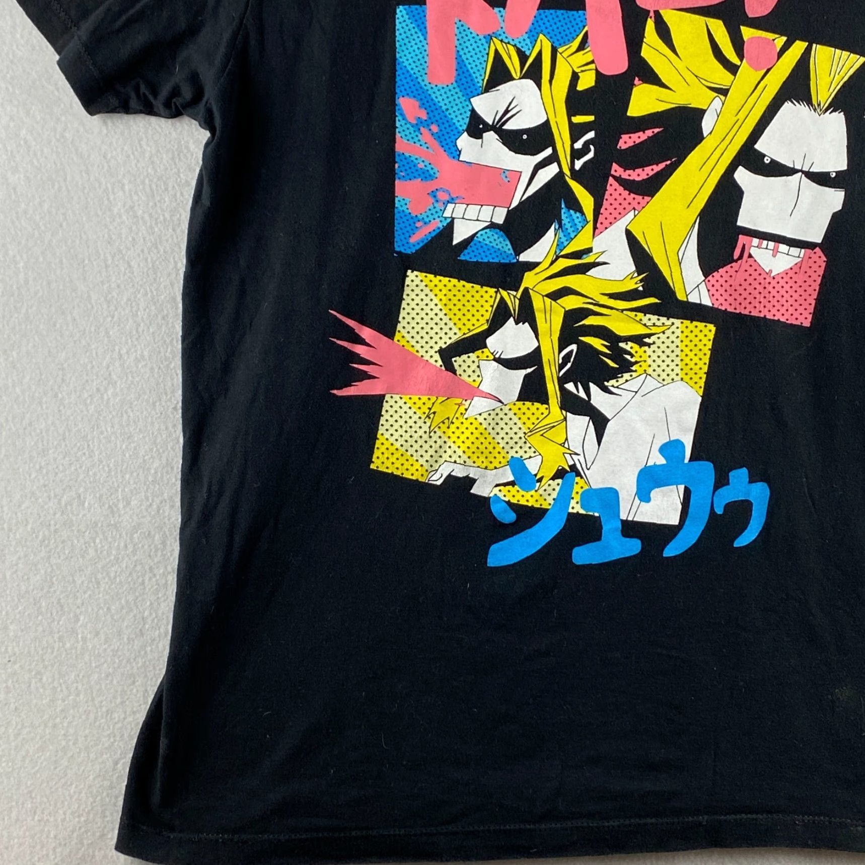 Etro My Hero Academia Shirt Mens XL Black Graphic Print Short Sleeve Anime T-Shirt Size US XL / EU 56 / 4 - 4 Thumbnail
