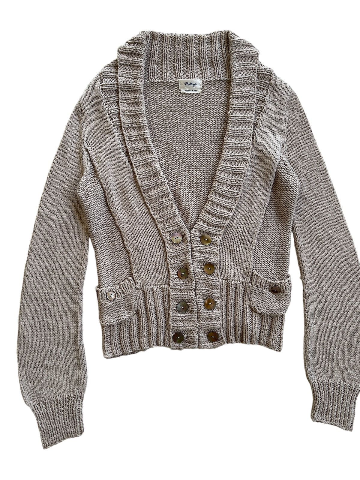 NOLLEY'S Nolleys Hand Knit Cropped Top Jacket Size XS / US 0-2 / IT 36-38 - 5 Thumbnail