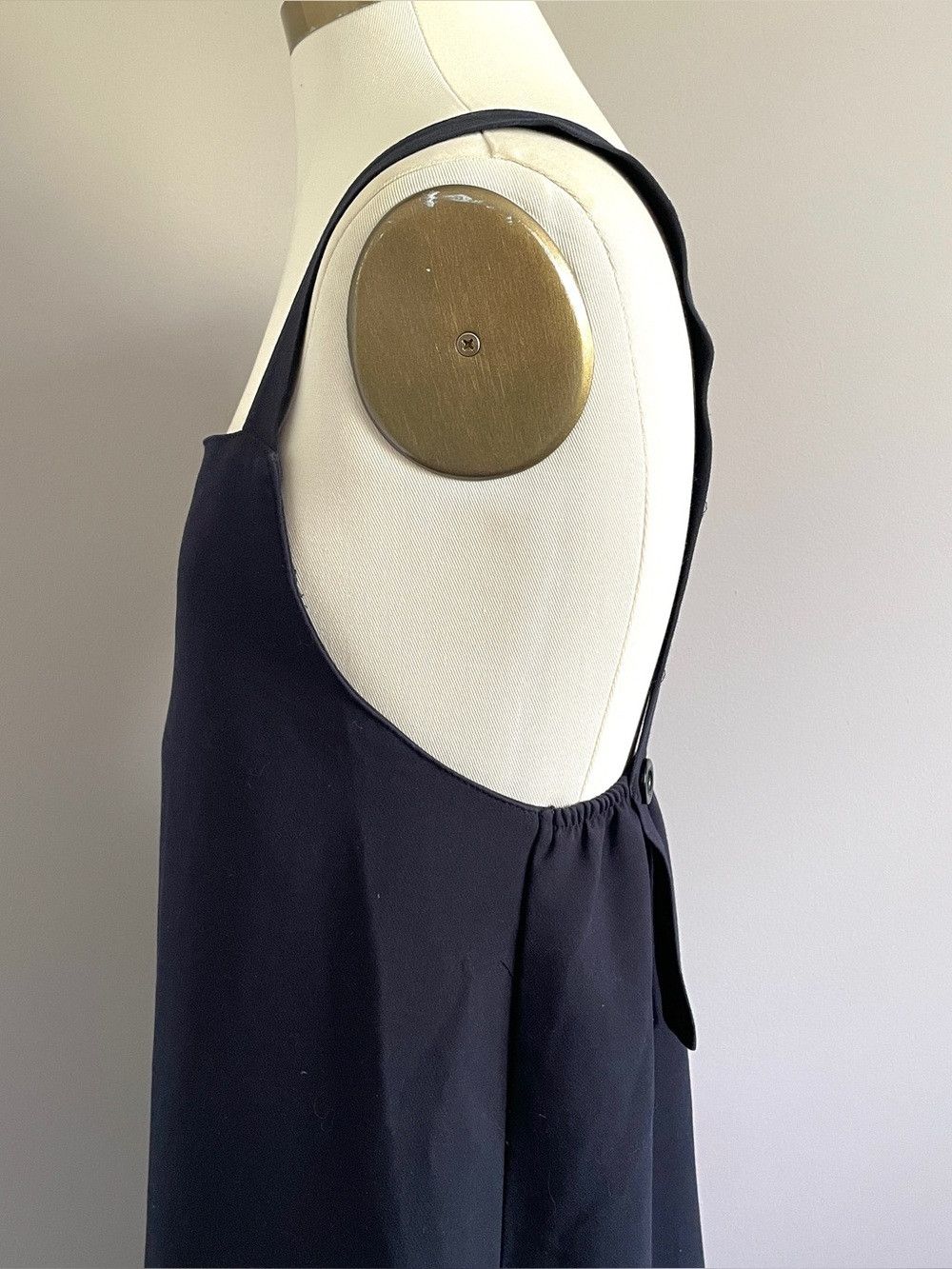 Other Navy Blue Pinafore Midi Shift Dress - Small / Medium Size M / US 6-8 / IT 42-44 - 5 Thumbnail