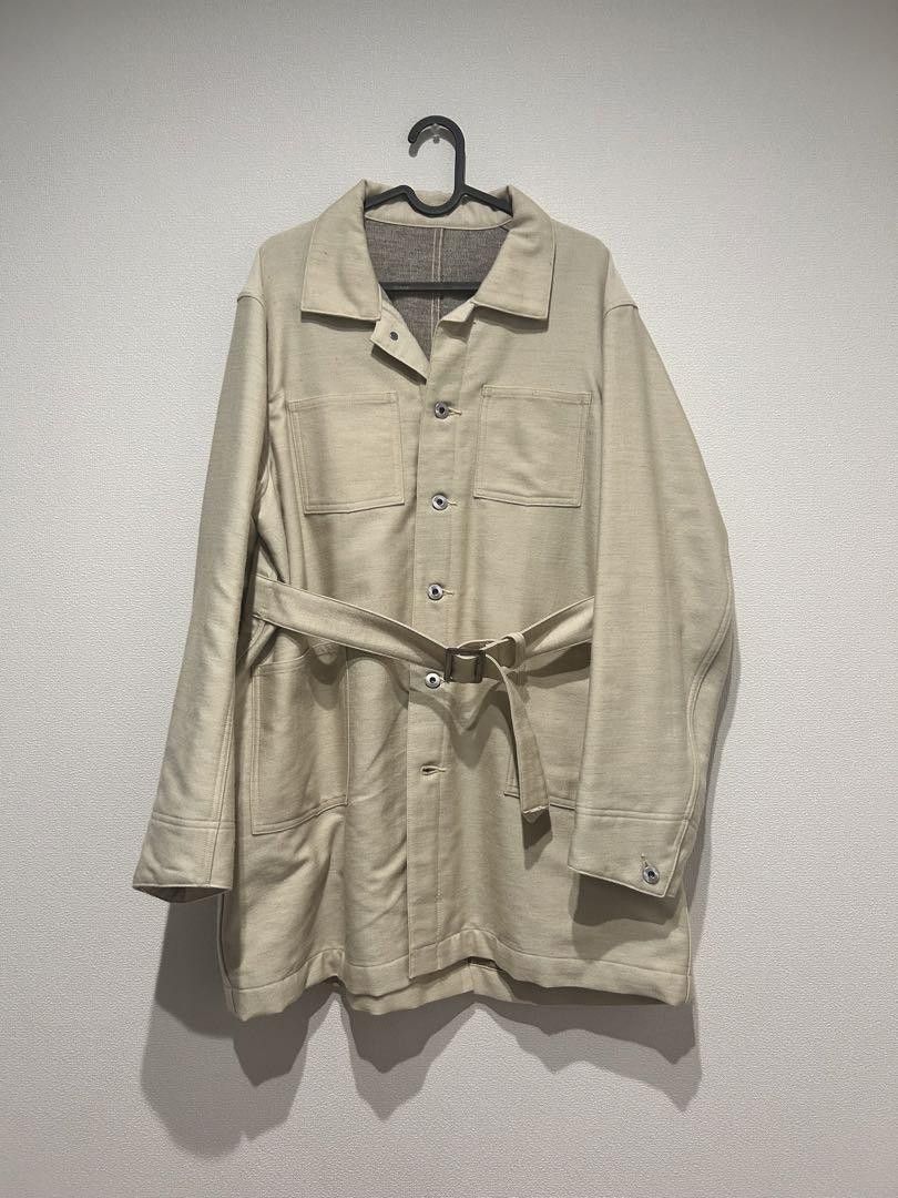 Taiga Takahashi TAIGA TAKAHASHI Belted Work Coat Beige Size US L / EU 52-54 / 3 - 1 Thumbnail