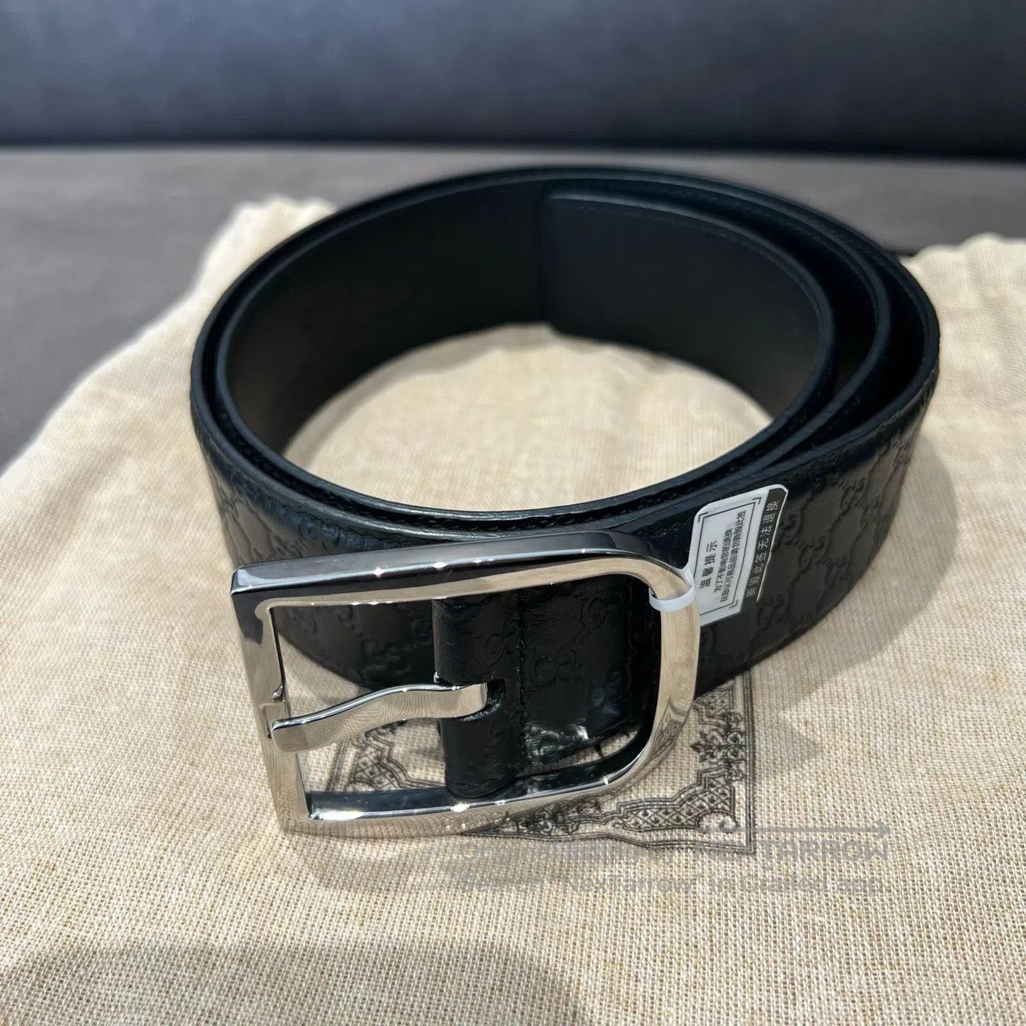 Gucci Guicci Double "G" letter embossed, buttoned leather belt Size ONE SIZE - 1 Thumbnail