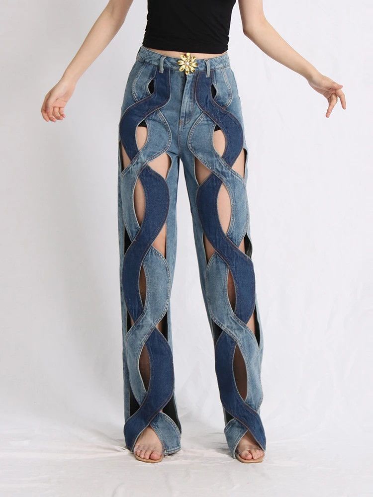 Jeans Patchwork Unusual Design