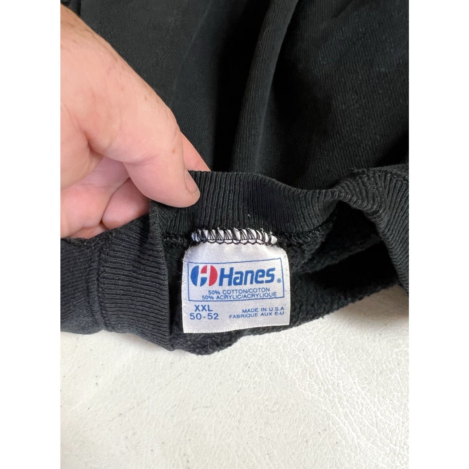 Hanes VINTAGE Hanes Sweatshirt XL Black 80s Weathervane Crewneck USA Unisex Adults Pullover Cotton Blend Size US XL / EU 56 / 4 - 3 Thumbnail