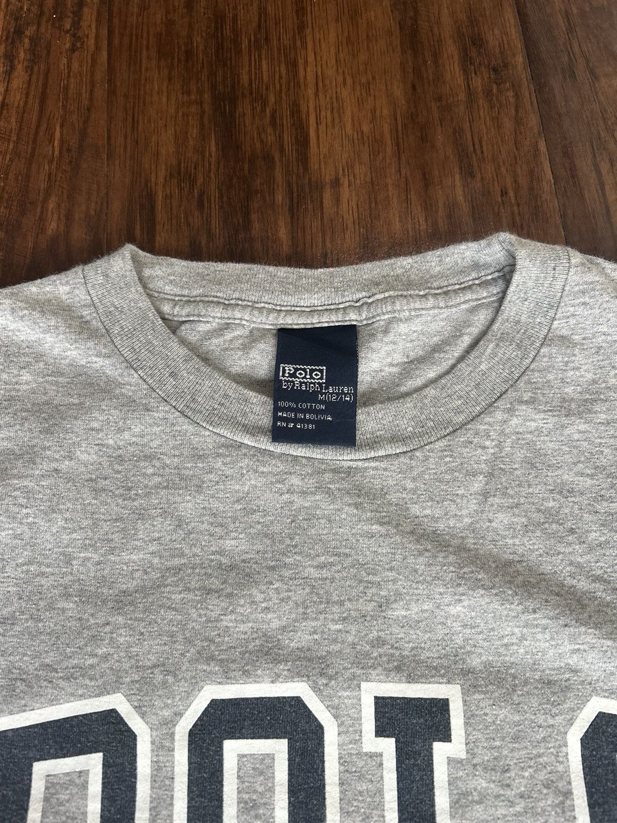 Polo Ralph Lauren Vintage Polo Ralph Lauren “Polo” Text Grey T-Shirt Size XS / US 0-2 / IT 36-38 - 3 Thumbnail