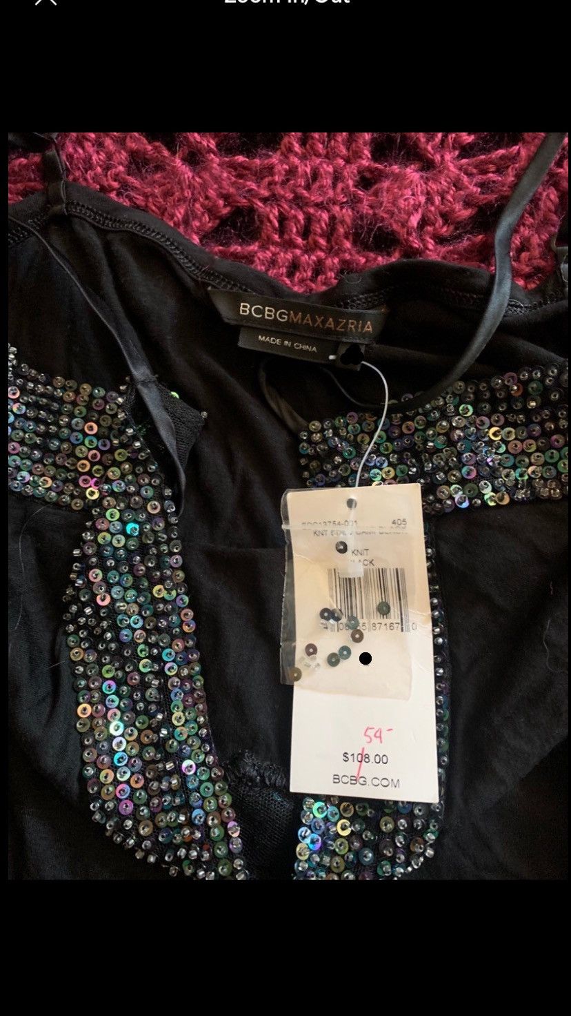 Bcbgmaxazria *ೃ༄ y2k grunge beaded tank top *ೃ༄ Size ONE SIZE - 4 Thumbnail