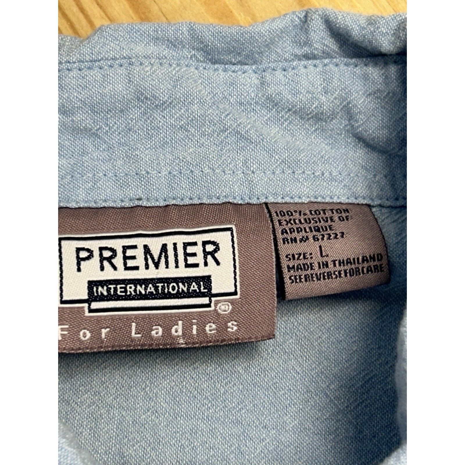 Other Vintage L Premier International Shirt Women Beaded Button Up Size L / US 10 / IT 46 - 6 Thumbnail