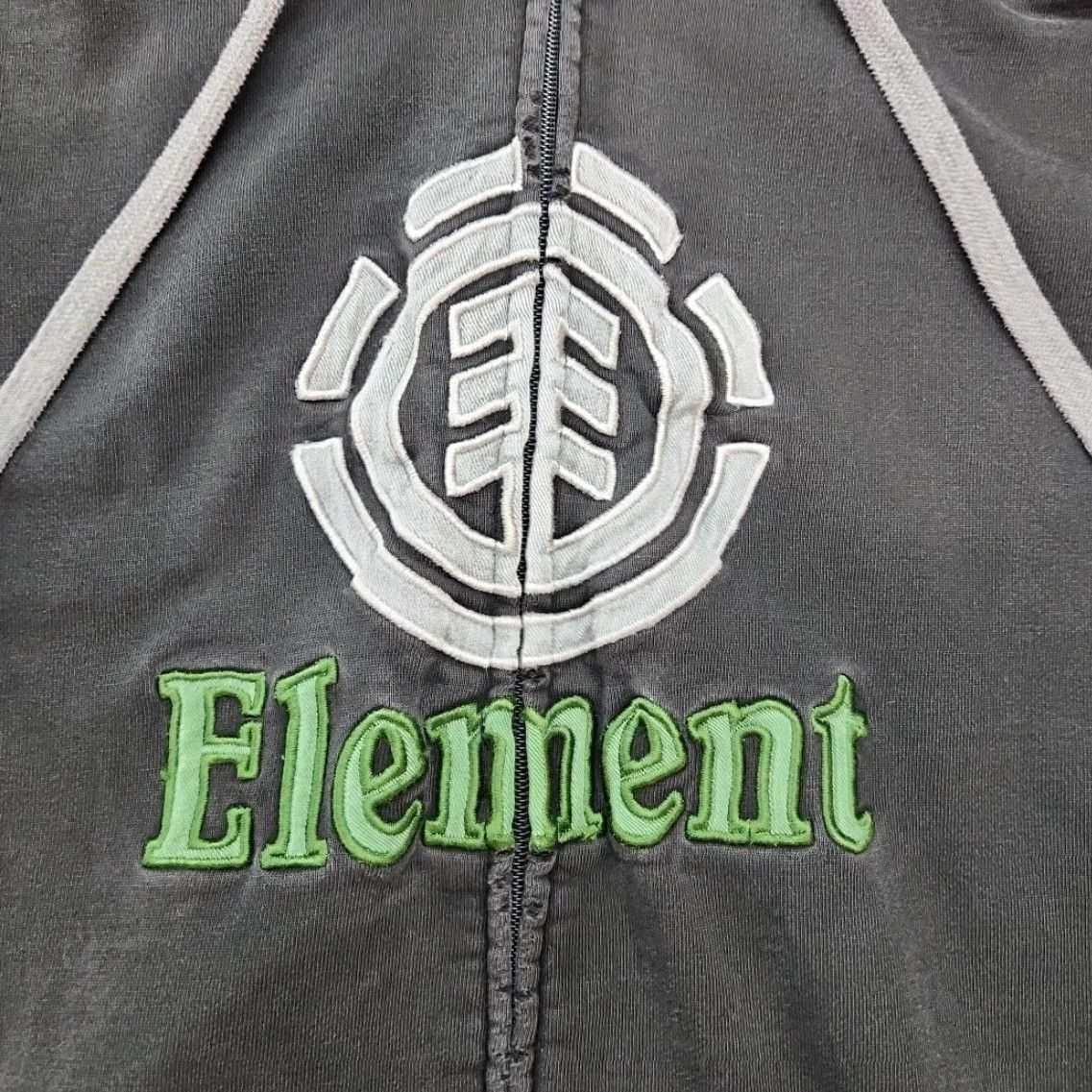 Element VINTAGE Element Hoodie Full Zip Grunge Black L Men Stash Spot Logo Embroidered Pockets Wind Water Fire Earth Skateboarding Size US L / EU 52-54 / 3 - 2 Thumbnail