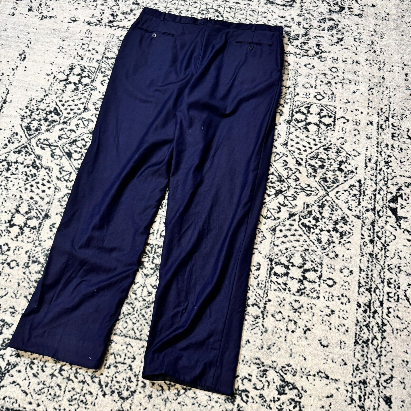 Ermenegildo Zegna × Vintage Ermenegildo Zegna Navy Blue Wool Suit Pants Size 62 IT Size US 40 / EU 56 - 14 Thumbnail