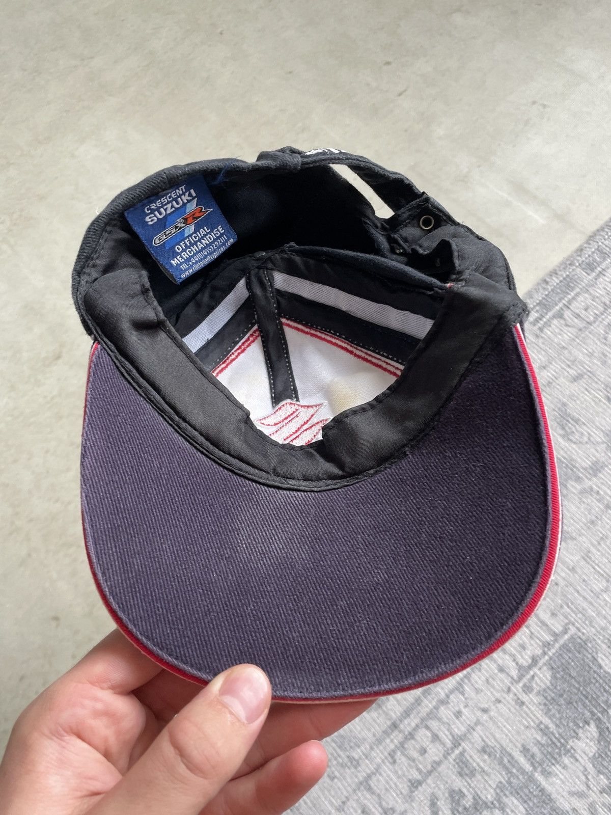 NASCAR Crescent Suzuki Gsx R Vintage Washed Faded Racing Nascar Cap Size ONE SIZE - 6 Thumbnail