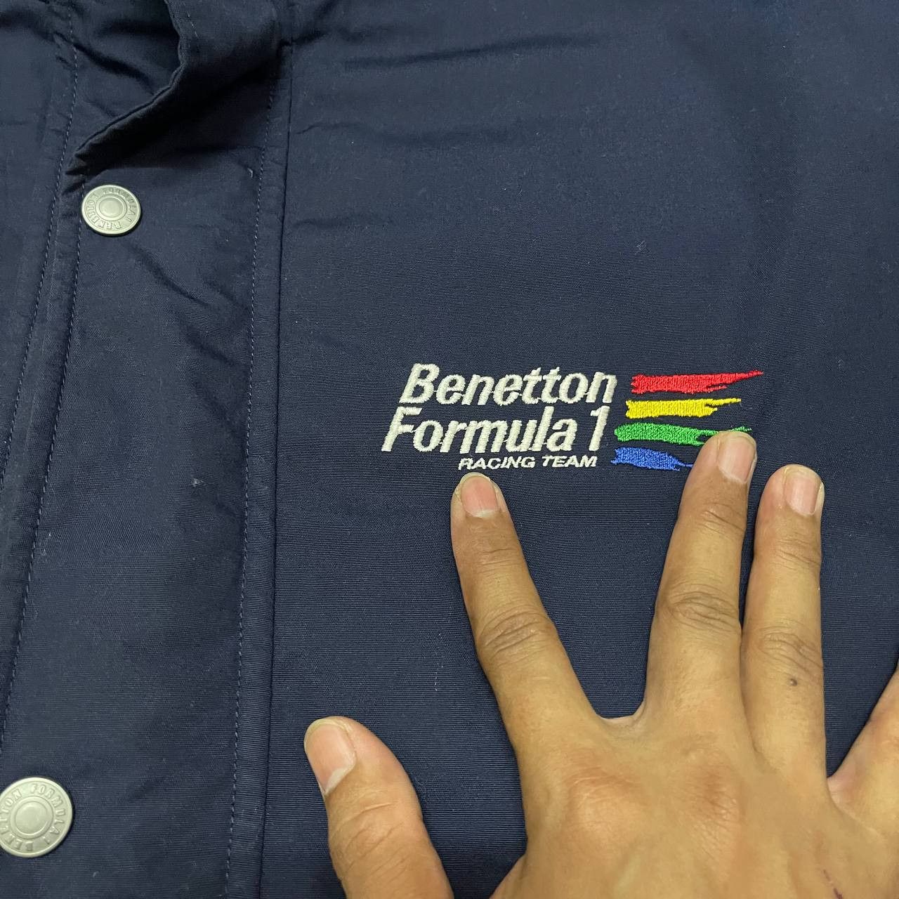 Benetton Vintage Benetton Formula 1 Racing Team Coach Jacket Size US L / EU 52-54 / 3 - 15 Thumbnail