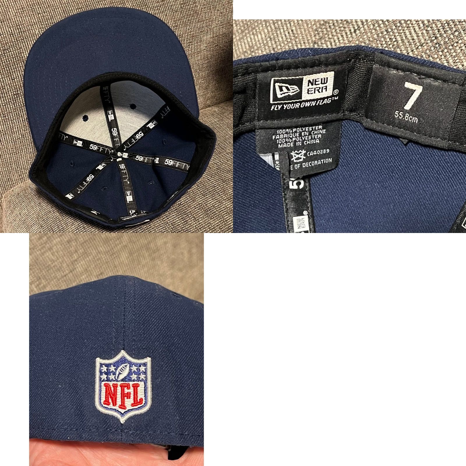 New Era New Era 59FIFTY Tennessee Titans Hat Men Size 7 Blue NFL On-Field Fitted Cap Size ONE SIZE - 8 Thumbnail