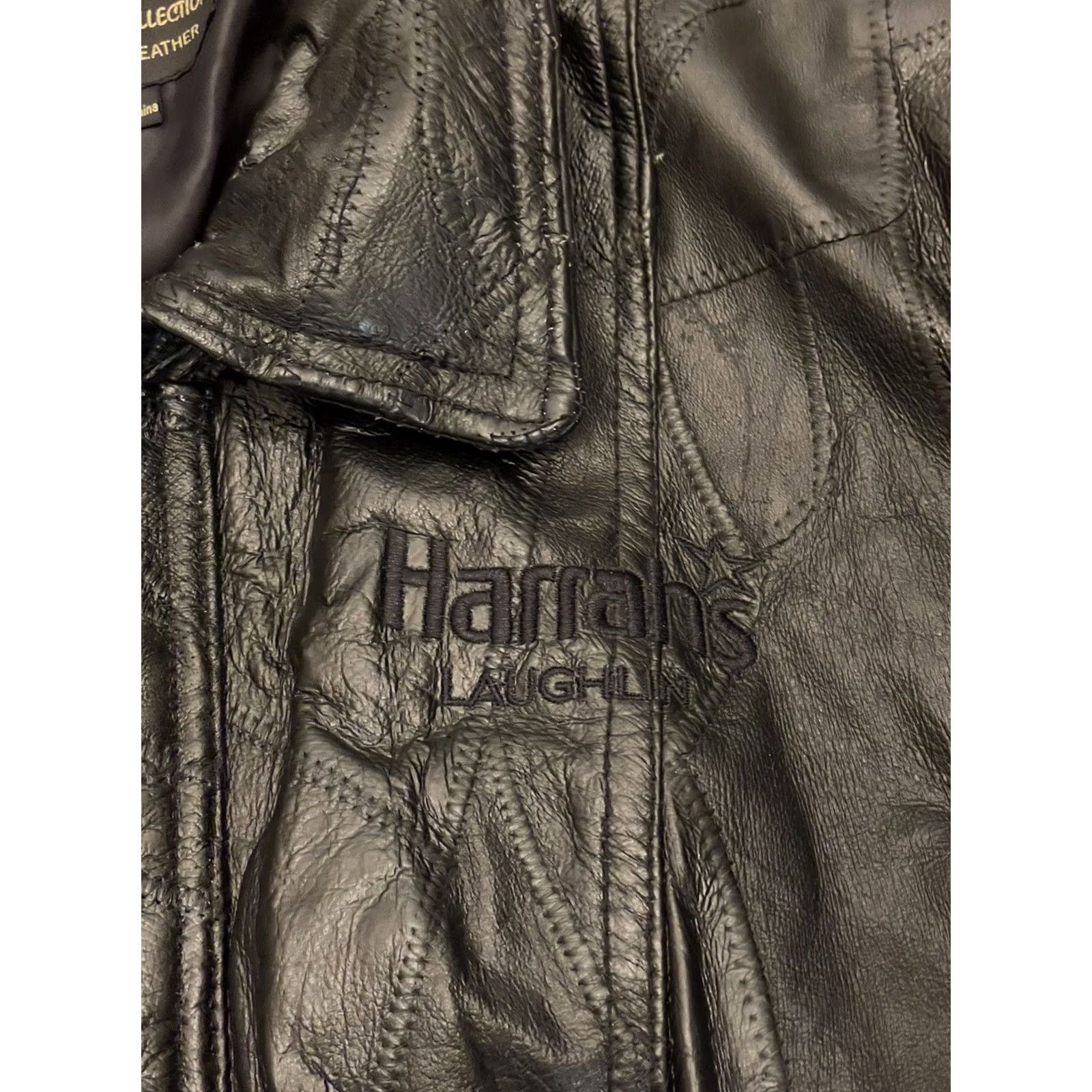 Vintage Vintage Bomber Leather Jacket - Black Size Large - Punk Biker Metal Size US L / EU 52-54 / 3 - 4 Thumbnail