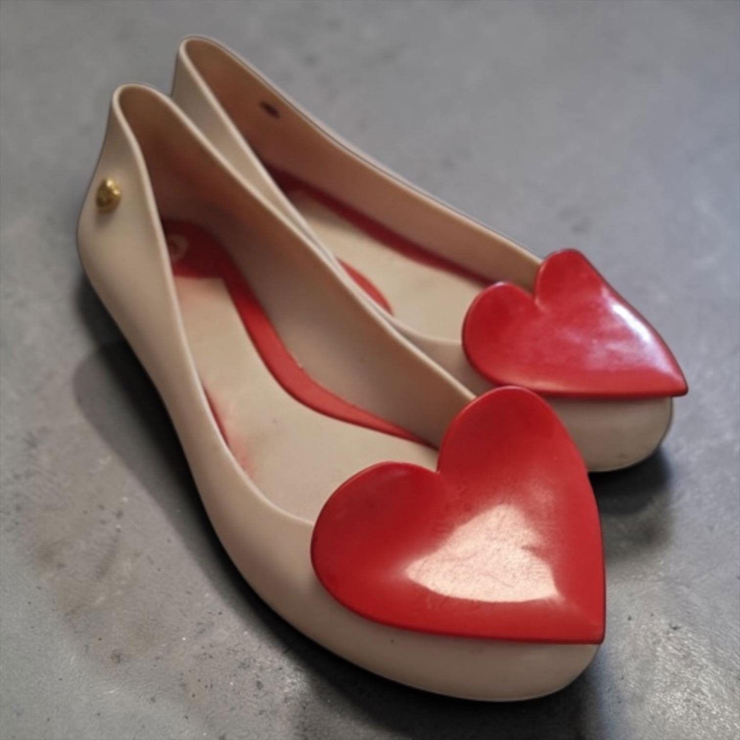 Melissa The Melissa Heart Rubber Ballerinas Size US 7.5 / IT 37.5 - 1 Thumbnail
