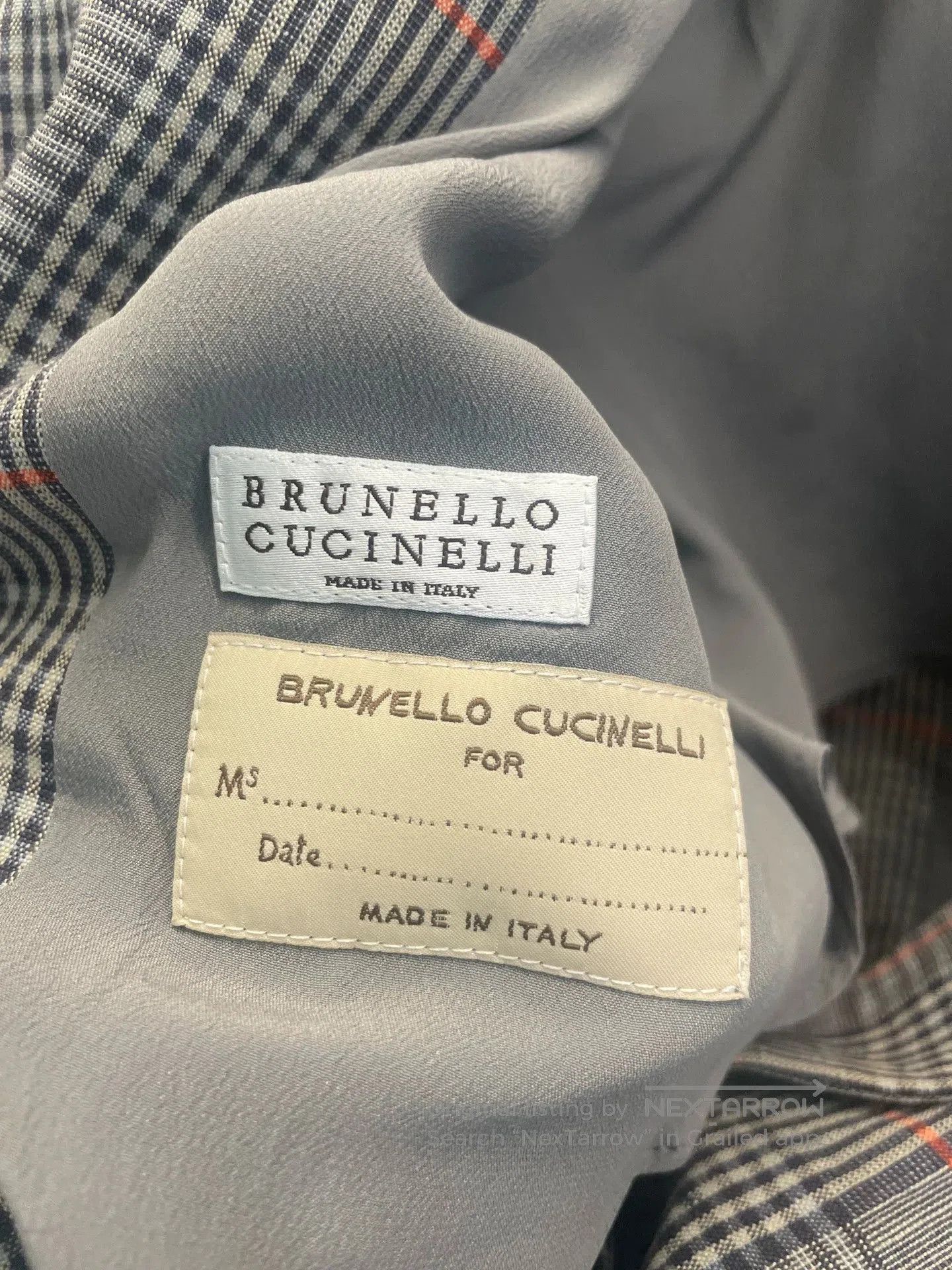 Brunello Cucinelli Brunello Cucinelli Gray Plaid Blazer. Size US XS / EU 42 / 0 - 3 Thumbnail
