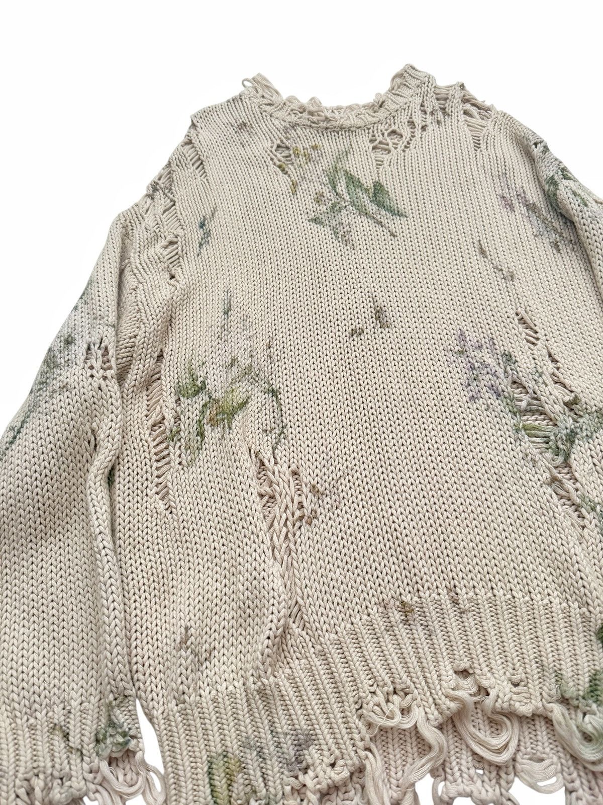 R13 2023 RARE Floral Distressed Oversized Sweater Size US M / EU 48-50 / 2 - 5 Thumbnail