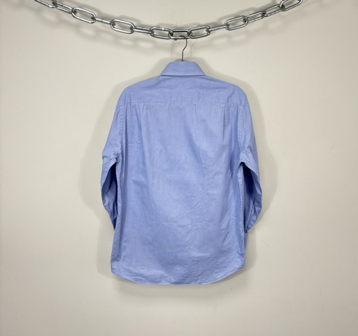 Balmain Vintage Balmain Men’s Light Blue Luxury Oxford Dress Shirt Size US M / EU 48-50 / 2 - 13 Thumbnail