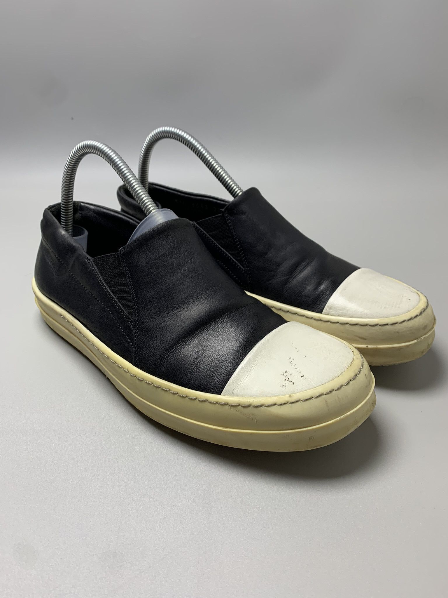 スニーカー Rick Owens / DRKSHDW / Boat coated denim slip-on shoes Boat coated denim slip-on shoes in black - Rick Owens
