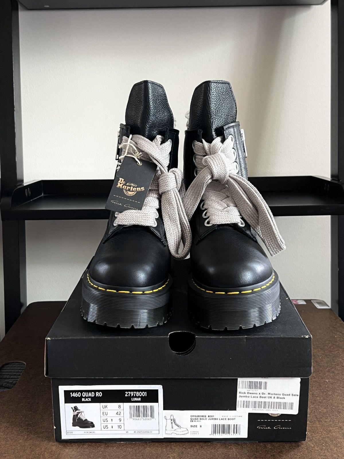 Dr. Martens × Rick Owens Rick Owens x Dr. Martens Quad Sole Jumbo Lace Boot Size US 9 / EU 42 - 4 Thumbnail