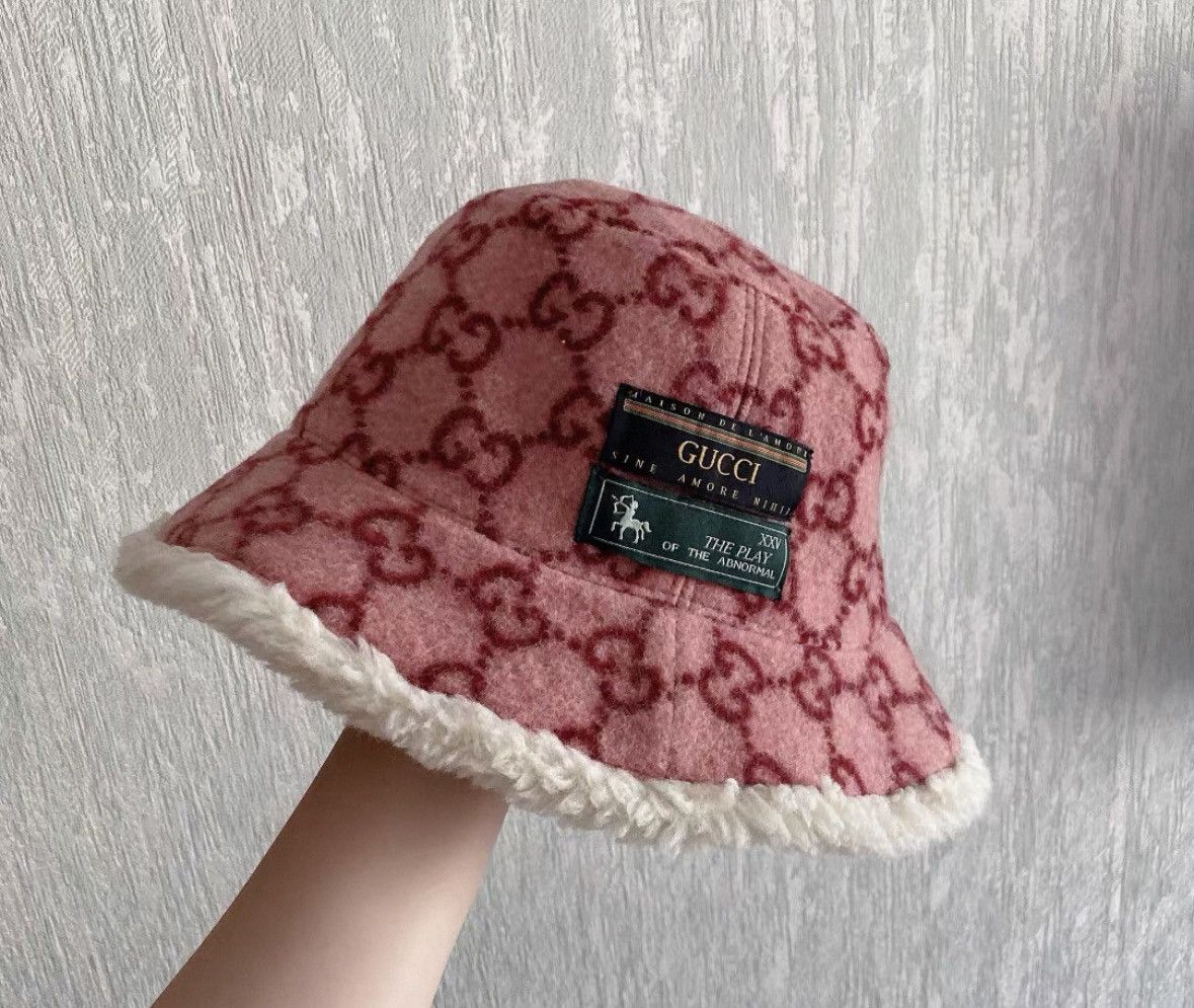 Gucci Gucci Size S Pink fisherman hat tweed new fisherman hat si Size ONE SIZE - 1 Thumbnail
