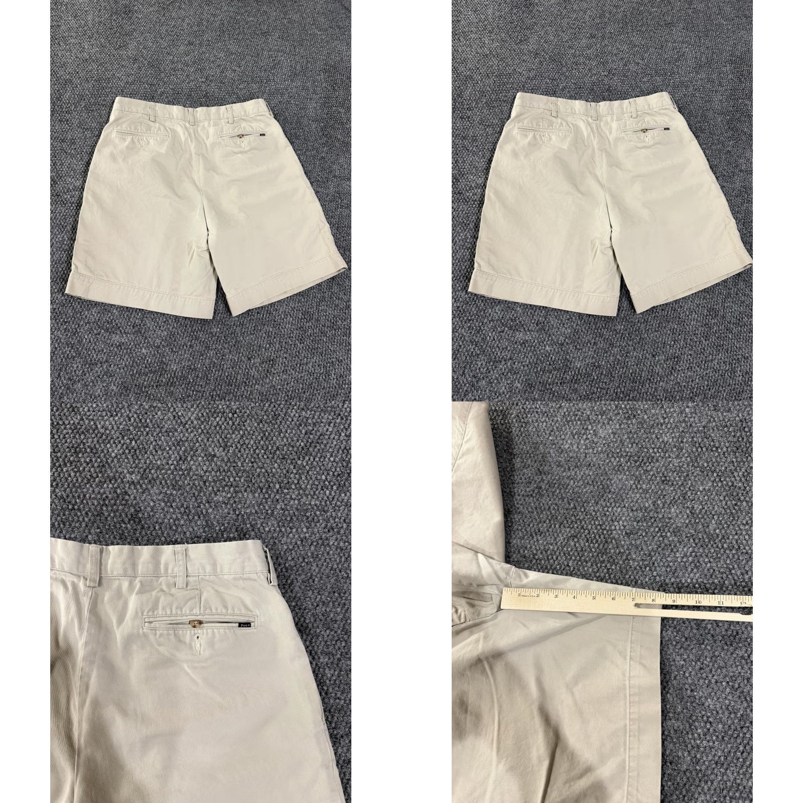 Polo Ralph Lauren Polo Ralph Lauren Shorts Mens 34 Beige Classic Fit Pleated 9 Inch Chino Casual Polo Logo Pocket Size US S / EU 44-46 / 1 - 8 Thumbnail