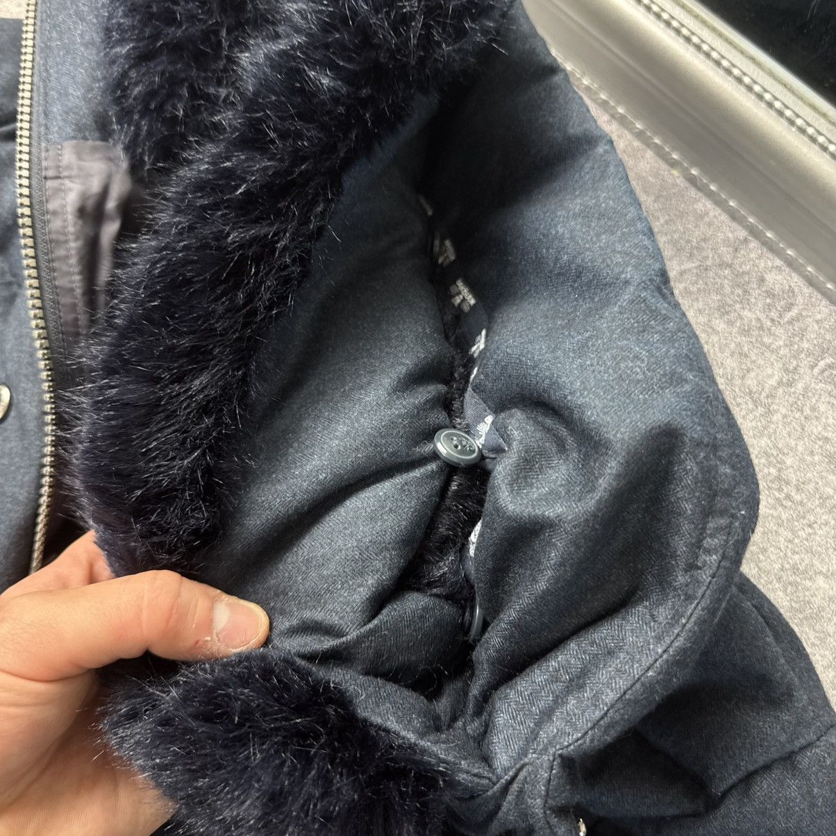 Barbour Barbour Langstone Quilted Jacket in Navy Blue faux fur trim Size M / US 6-8 / IT 42-44 - 7 Thumbnail