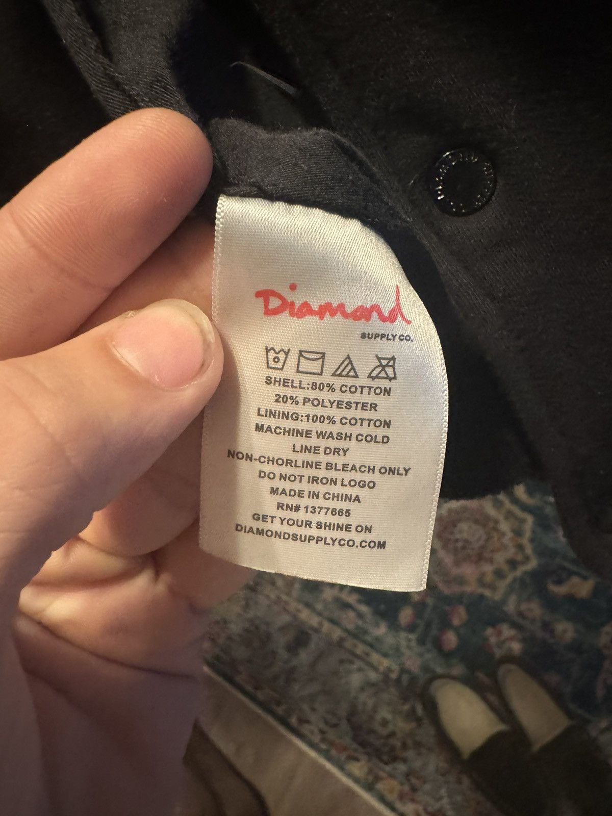 Diamond Supply Co. BLACK AND TIFFANY CARDIGAN STYLE BUTTON UP JACKET Size US M / EU 48-50 / 2 - 4 Thumbnail