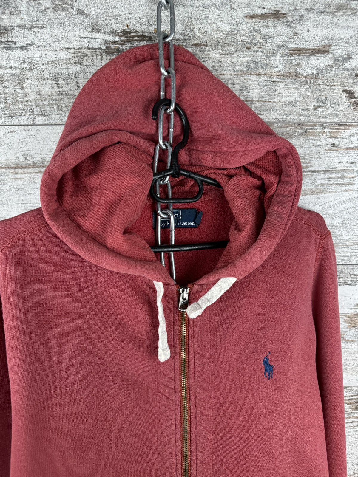 Polo Ralph Lauren Mens Vintage Polo Ralph Lauren zip hoodie pink rare rugby Size US S / EU 44-46 / 1 - 9 Thumbnail