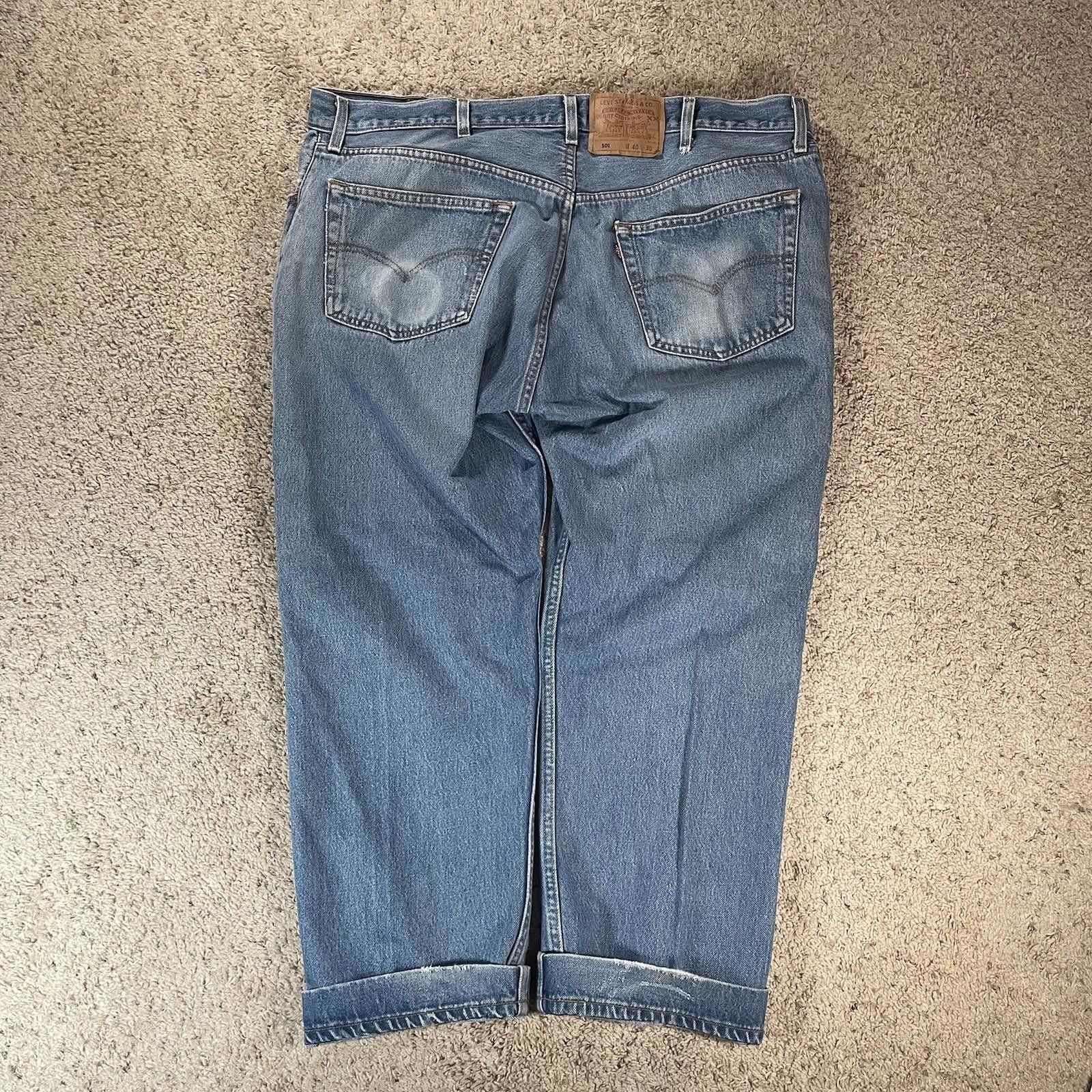 Levi's Vintage Levi's 501 Mens 40x30 ButtonFly Jeans Y2K Light Wash Size US 40 / EU 56 - 3 Thumbnail