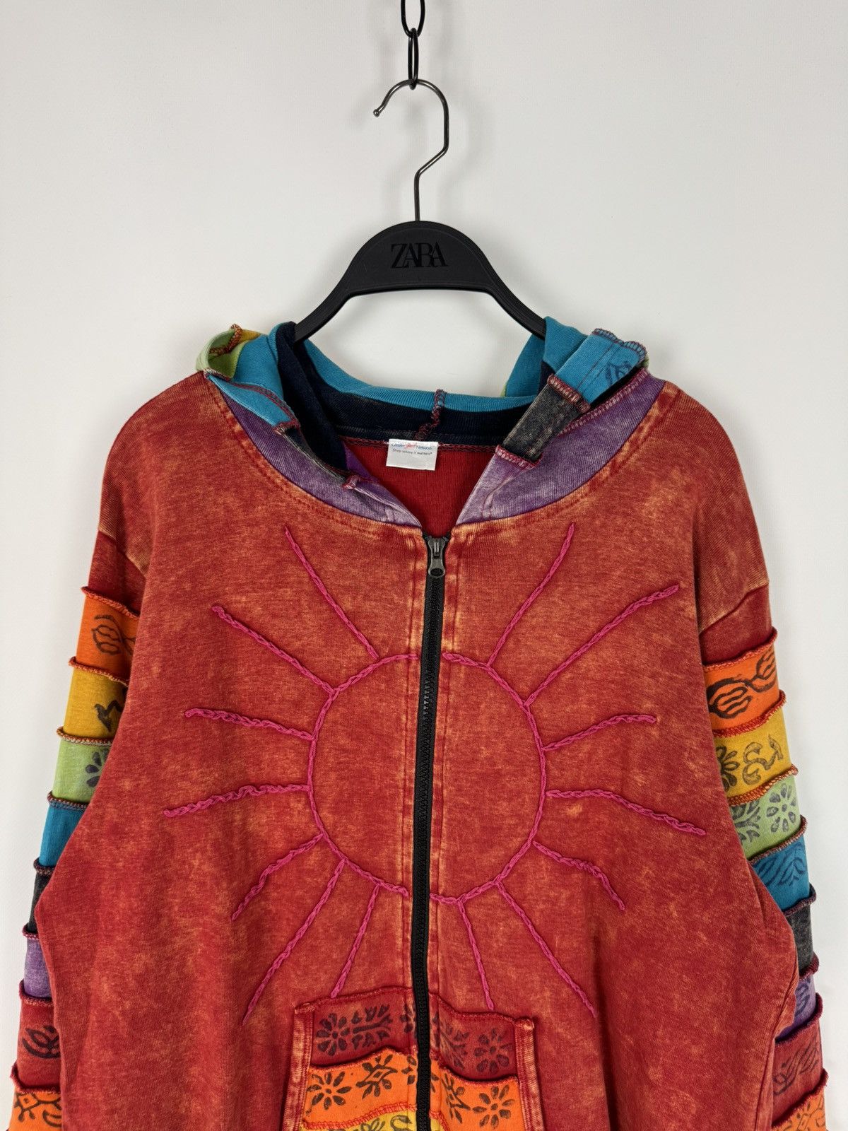 Japanese Brand × Vintage Y2K Vintage Creater Network Nepalese Fairy Patchwork Hoodie Size US L / EU 52-54 / 3 - 2 Thumbnail