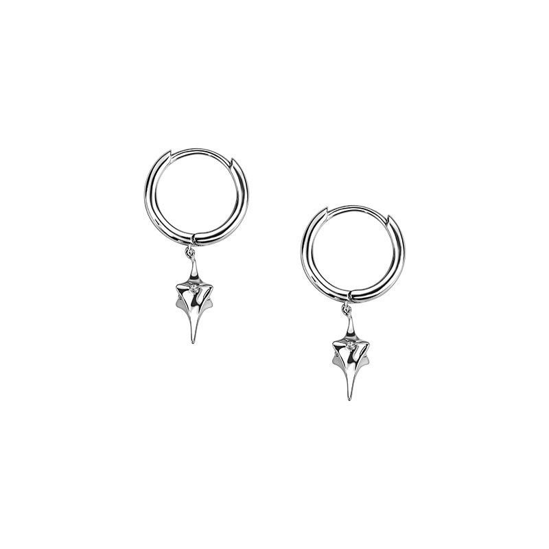 Jewelry × Sterling Silver Vintage Earrings One Pairs Chrome Jewelry Size ONE SIZE - 6 Thumbnail