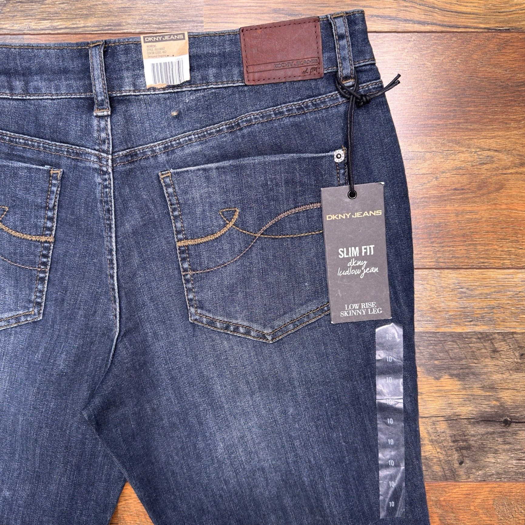 DKNY DKNY Ludlow Jeans Womens 10 Slim Skinny Low Rise 5-Pocket Denim Blue City Medium Wash Size 32" / US 10 / IT 46 - 6 Thumbnail