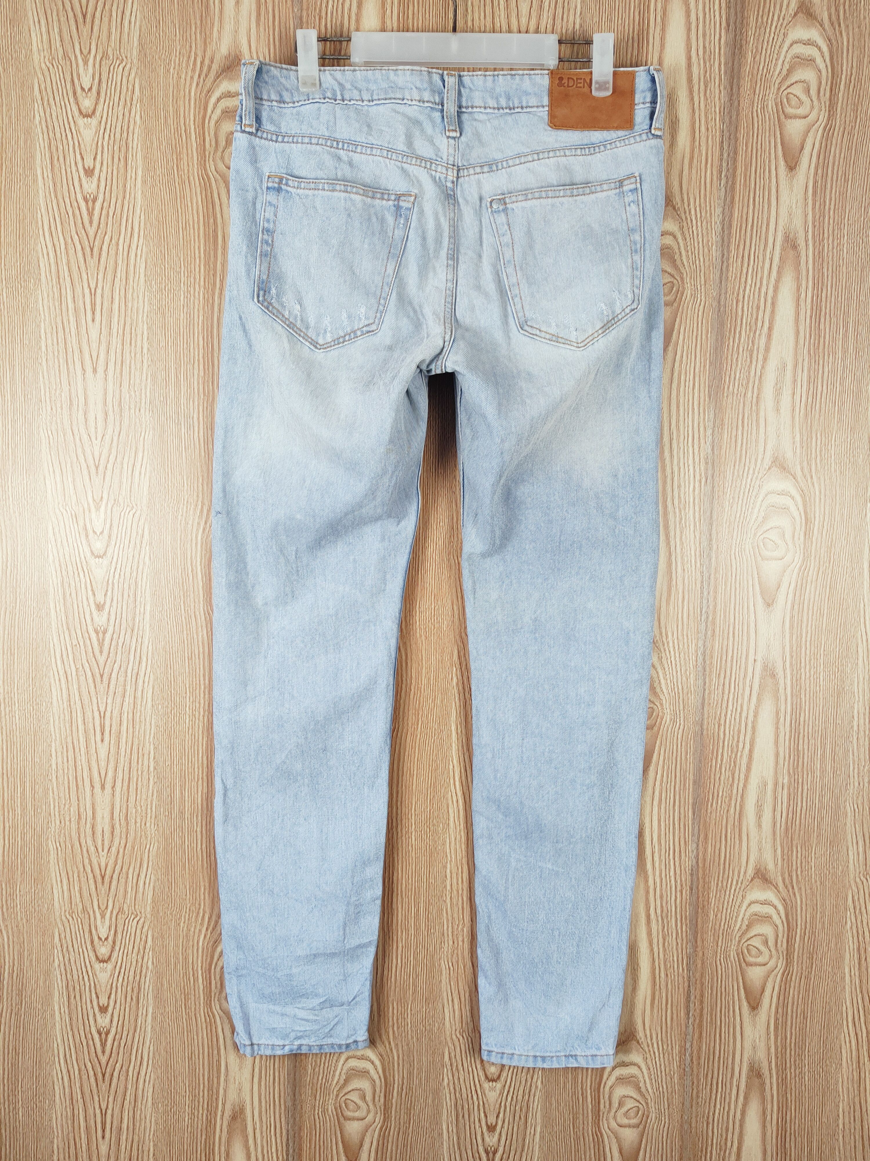 H&M × Japanese Brand VINTAGE 💥 &Denim ❌ H& M Blue Distressed Ripped Jeans Size US 32 / EU 48 - 7 Thumbnail