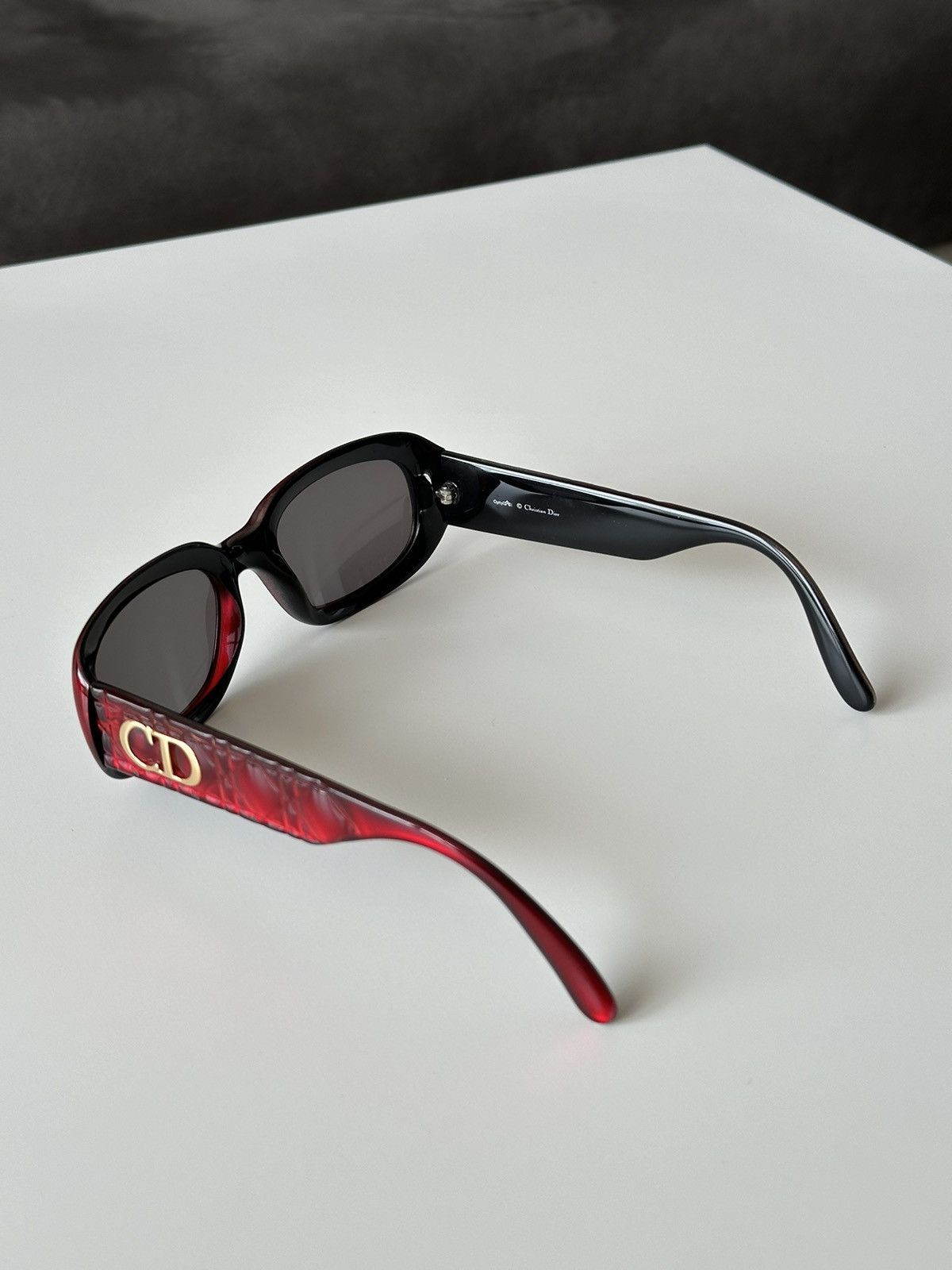 Christian Dior Monsieur DIOR Red Big Logo CD Cannage Sunglasses Vintage CD 2006 Size ONE SIZE - 13 Thumbnail