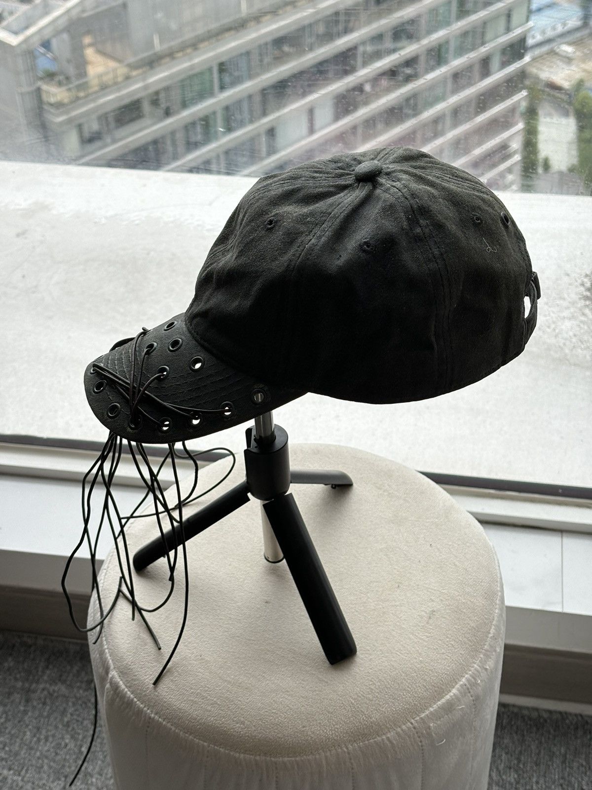 P.L.N. PLN wax leather frills cap Size ONE SIZE - 4 Thumbnail