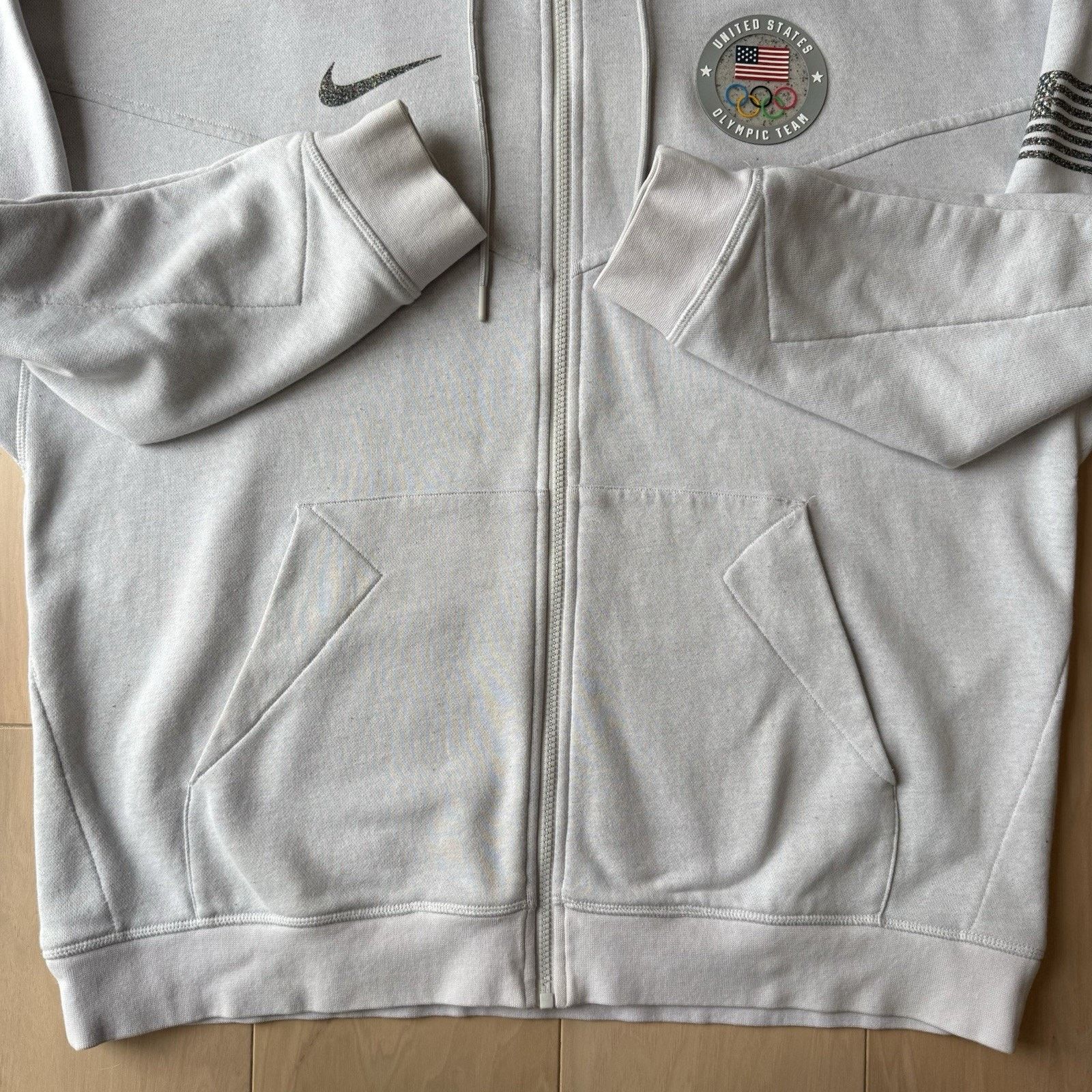 Nike Nike Olympic Team USA Terry Windrunner Hoodie XL Gray Size US XL / EU 56 / 4 - 5 Thumbnail