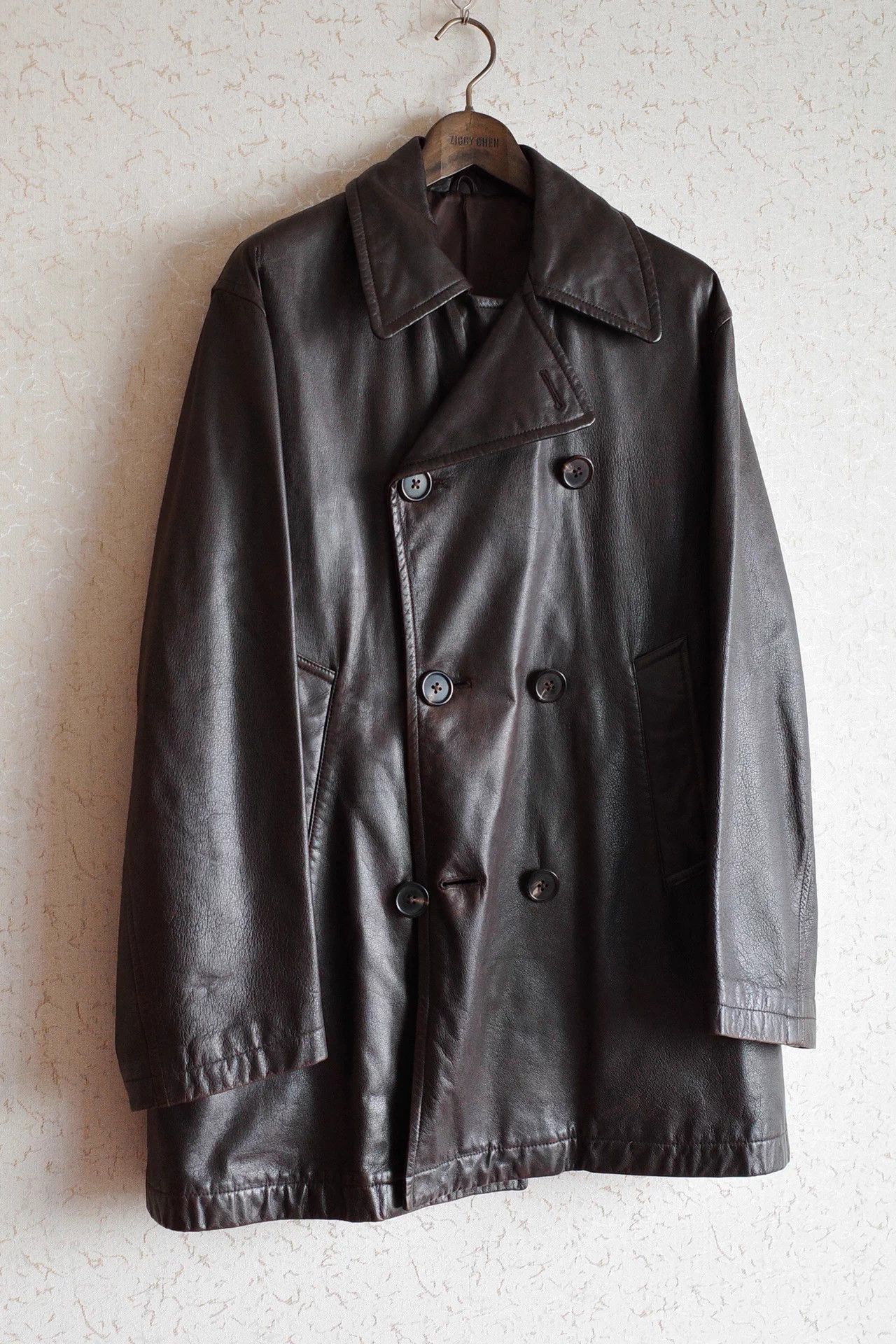 Y's for Men Y's for Men 90s Double-Breasted Soft Calfskin Dark Brown Jkt Size US L / EU 52-54 / 3 - 2 Thumbnail