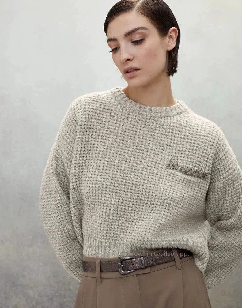 Brunello Cucinelli Brunello Cucinelli Women's Beige Sweater. Size US S / EU 44-46 / 1 - 3 Thumbnail