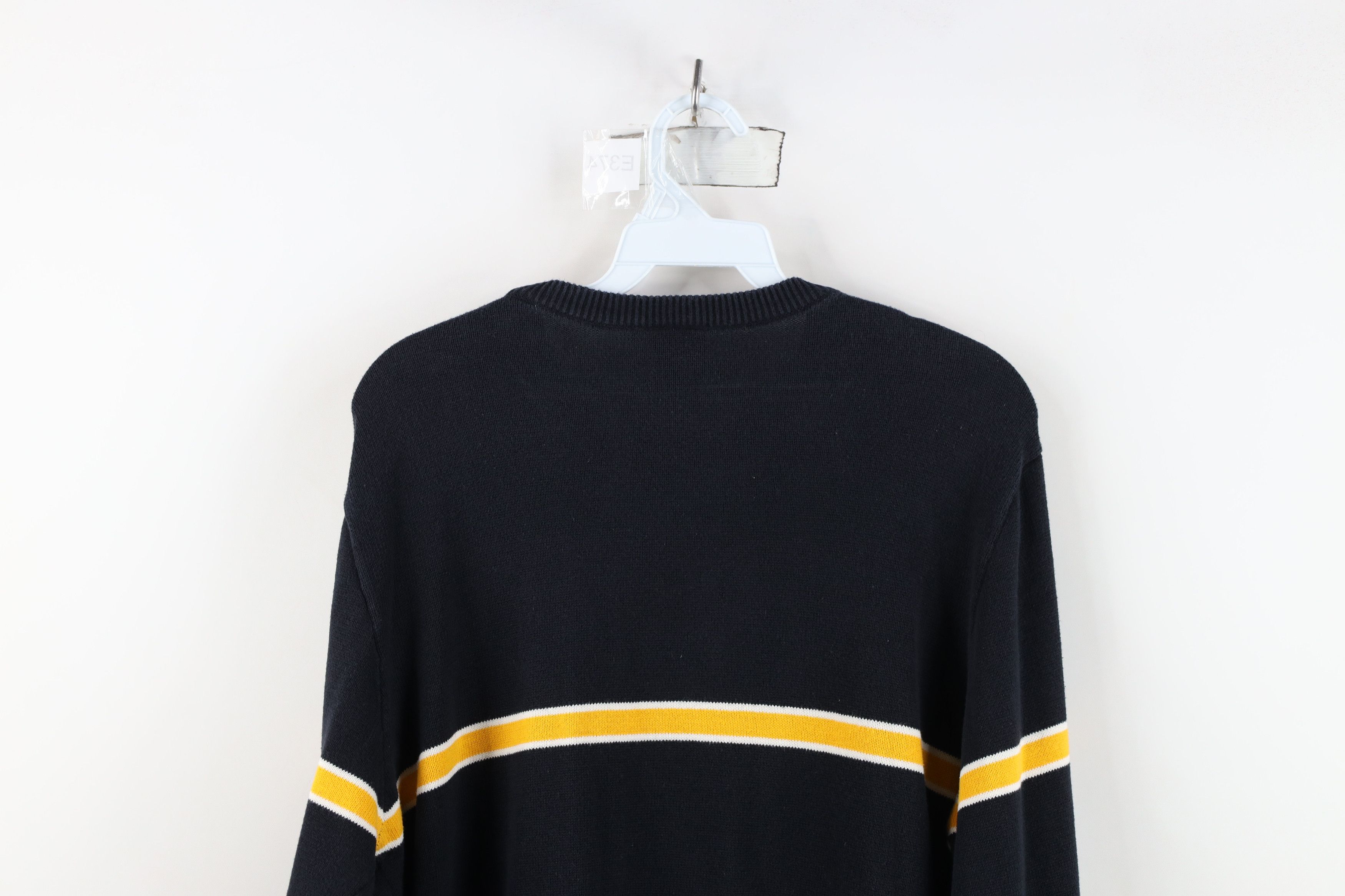 Nautica Vintage 90s Nautica Spell Striped Cotton Knit Sweater Blue Size US L / EU 52-54 / 3 - 14 Thumbnail