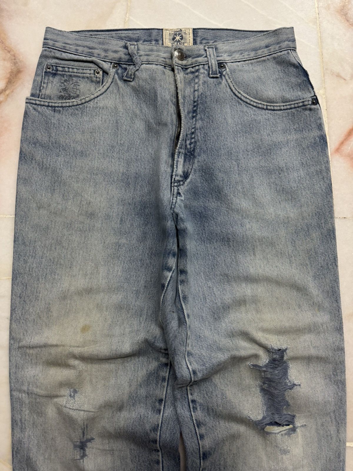 Iceberg 💥BAGGY💥90s WIDE ICEBERG MADE ITALY GRUNGE WASHED JEANS Size US 29 - 3 Thumbnail