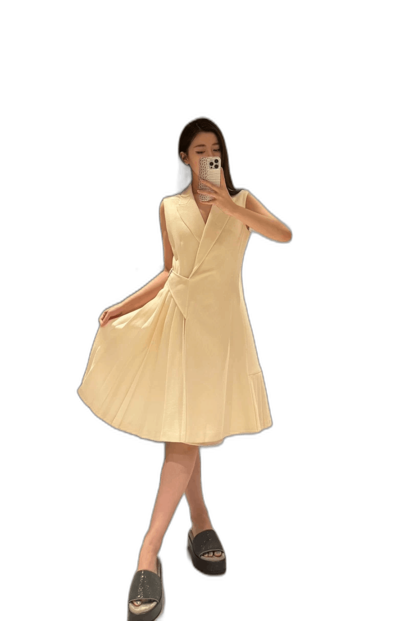 Dior Dior Sleeveless Wool Silk Belted Dress Size M / US 6-8 / IT 42-44 - 1 Thumbnail