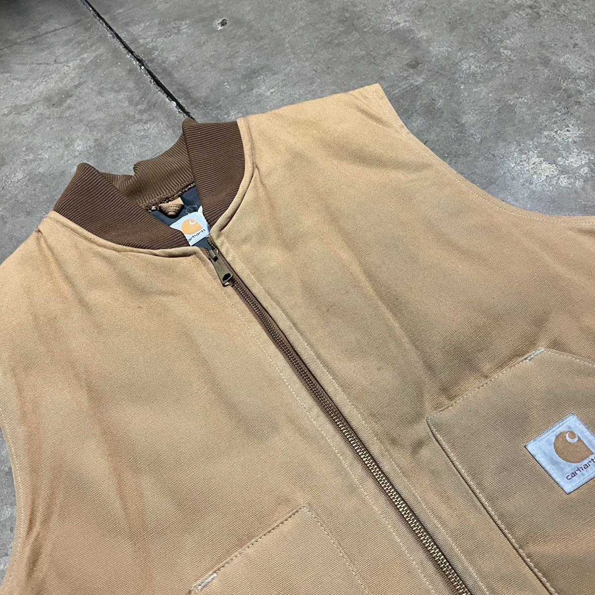 Carhartt Vintage Carhartt Vest Jacket Workwear Faded VQ186 USA Brown Size US XXL / EU 58 / 5 - 5 Thumbnail