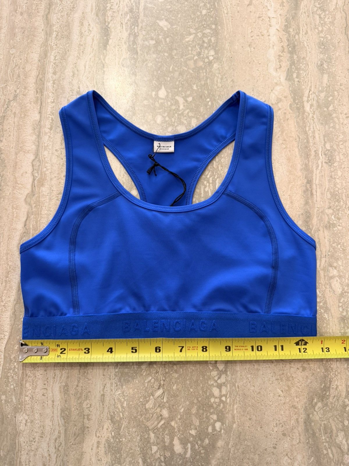 Balenciaga NWT Balenciaga Sports Bra Logo Blue Racerback Size M Size M / US 6-8 / IT 42-44 - 11 Thumbnail