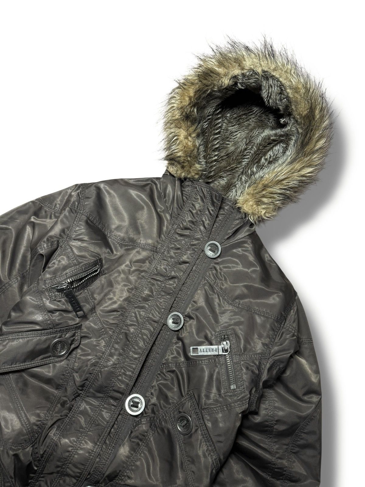 Alyx Vintage Y2k Archive Bomber Jacket Faux Fur Hood Alyx Style Size US M / EU 48-50 / 2 - 5 Thumbnail