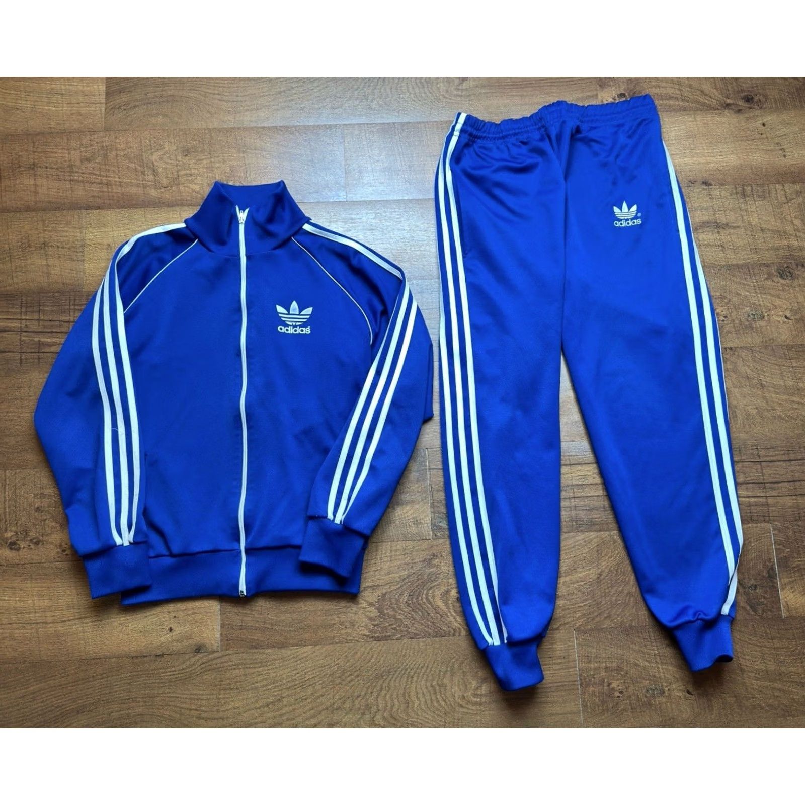 Adidas VINTAGE adidas Track Suit Blue 2 Piece Men’s M Jacket Pants Set Size 40R - 2 Thumbnail
