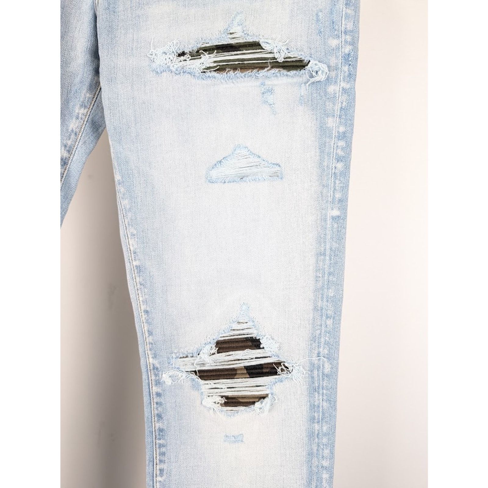 Amiri o1rshd1 MX1 Camo Jeans in Light Indigo Size US 33 - 7 Thumbnail