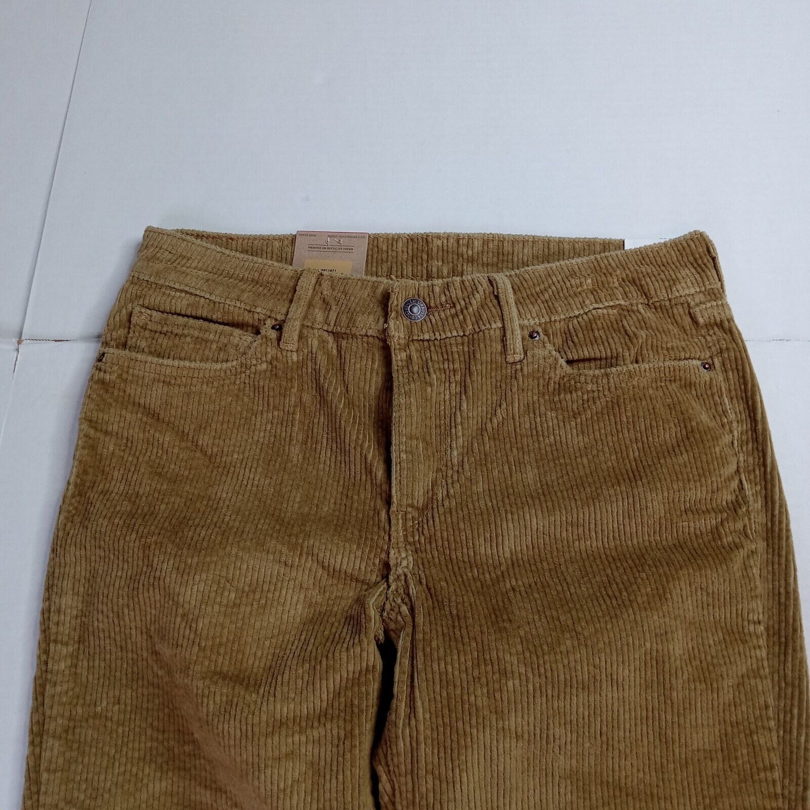 Levi's Levi's 711 Skinny Corduroy Pants Women's 29x30 Brown IRREGUL Size 29" - 4 Thumbnail